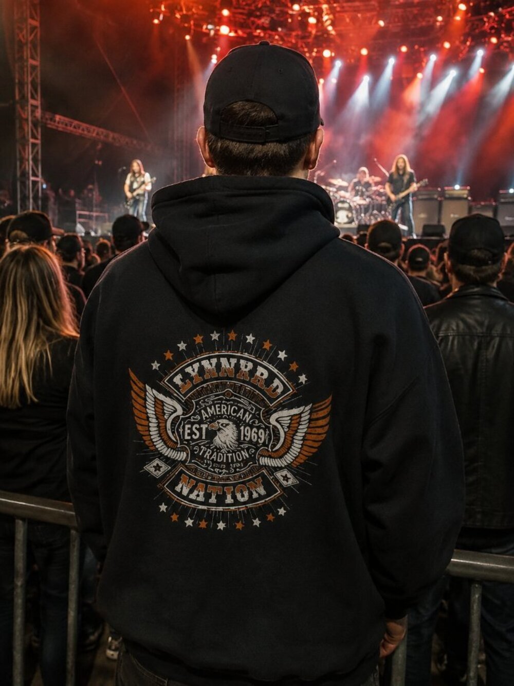 LYNYRD SKYNYRD BAND  TOUR HOODIE ( 2XL)